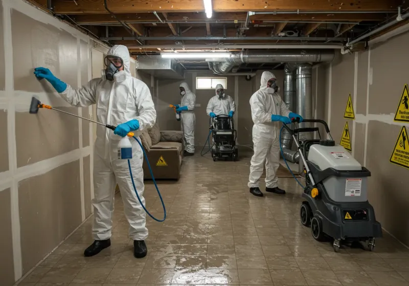 Basement Moisture Removal and Structural Drying process in Cherokee, OK